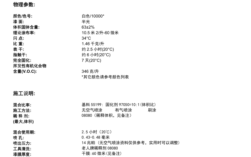 55190-老人牌聚氨酯面漆