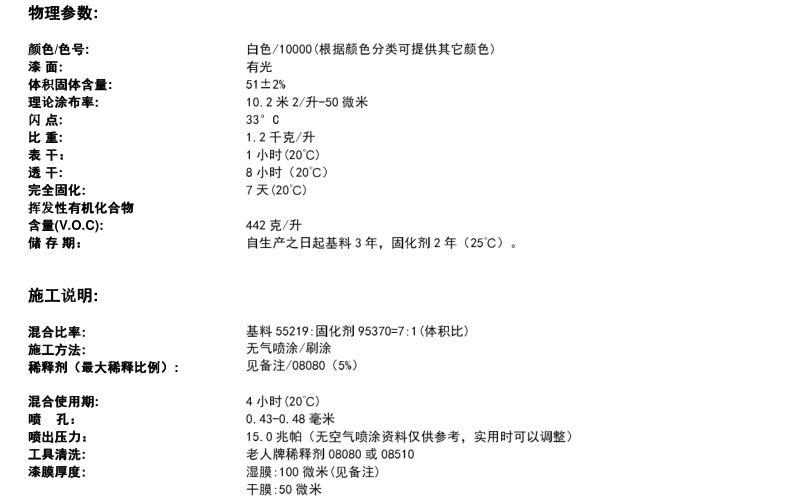 55210-老人牌聚氨酯面漆